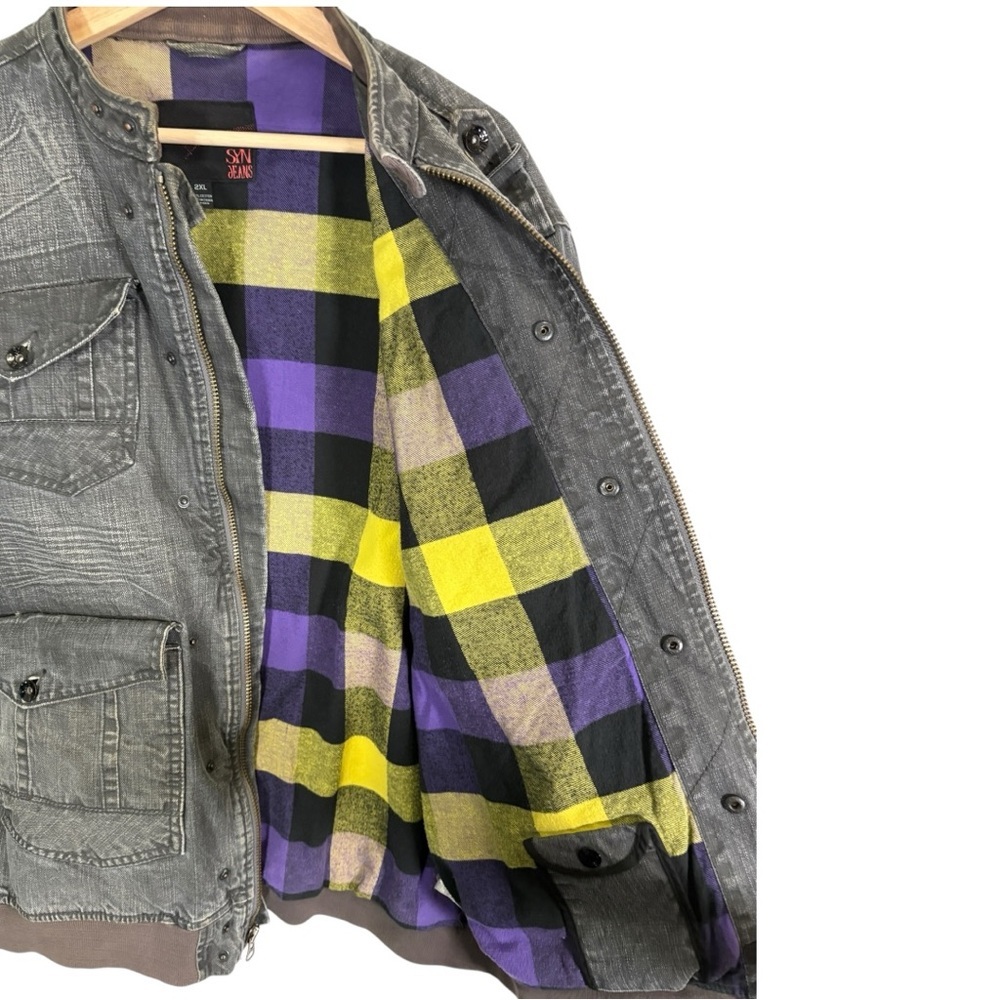 Vintage Syn Jeans Y2k Jacket Size 2XL - Picture 9 of 12
